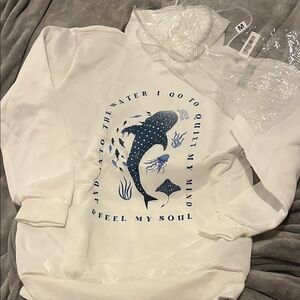 Whale Design hoodie.